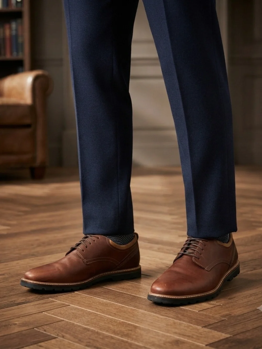 New Cole Haan Grand 360 Men’s Brown Leather Derby Oxford Dress Shoes Size 13 M